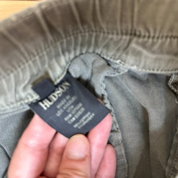 HUDSON Army Green Ruched Side Pants Denim Size 30 - Picture 7 of 15